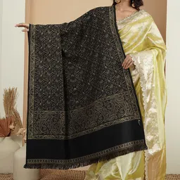 Zamour Women Kani Jaal Kashmiri Floral Woven Design Shawl-picture-37