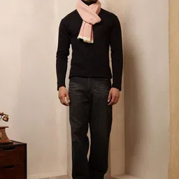 HANDICRAFT PALACE Men Patterned Merino Wool Mufflers image 5