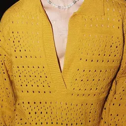 StyleCast Men Self Design Open Knit V-Neck Pullover Sweater image 3