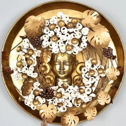 Exotic India Yellow & White Textured Large The Blooming Nature Wall Hangings-image-49