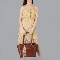 JAKANARY Jacquard A-Line Midi Dress image 3