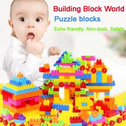 toyvision Building Blocks Learning Educational Kids Puzzle Assembling Unbreakable Toy Set image 5