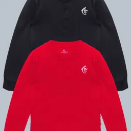 KiddoPanti Kids 2 Henley Neck Applique T-shirt-image-20