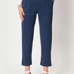 Zastraa Women Peg Leg Slim Fit High-Rise Trousers-image-92