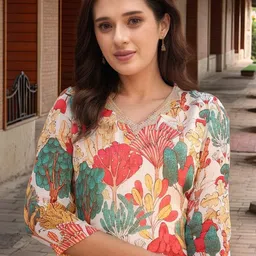 Aaghnya Women White Kurta Sets image 3