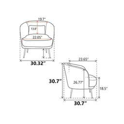 DOE BUCK Green Cushion Lounge Chair image 4