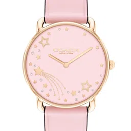 Coach Women Elliot Embellished Dial & Leather Straps Analogue Watch 14504379 image 1