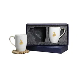 Vola Global LLP White Porcelain Glossy Mugs Set of Cups and Mugs image 4