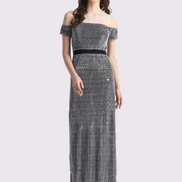 lola  dola Lola Dola Women Embellished Off-Shoulder Gown Maxi Dress-picture-37