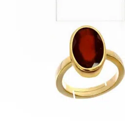 GenZcomplex Gold-Plated Brass Garnet Finger Ring image 1