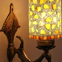 SOMIL Gold Glass Cylinder Printed Wall Lamps-picture-39