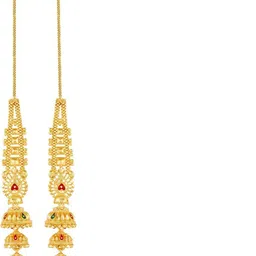 VIVASTRI Women Gold-Plated Alloy Earrings image 2