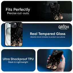QRIOH Floral Printed iPhone 16 Pro Back Case Mobile Accessories image 2
