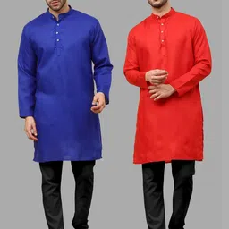 VS MALL Men Cotton Blend Kurta Sets-picture-27