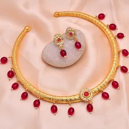mohit jewellers Brass Gold-Plated Jewellery Set-picture-37
