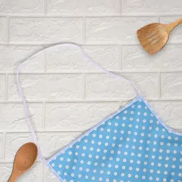 Aura Pack Of 3 Blue & White Dot Printed Waterproof Aprons image 2