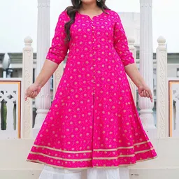 IKRASS Women Ethnic Motifs Printed Festive A-Line Kurta-picture-19