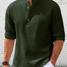 eyebogler Men Striped Cotton Blend Straight Kurta image 1
