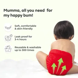 veeraa clothing Reusable Cloth Diaper with White Insert Pad-03 Changing Station image 2