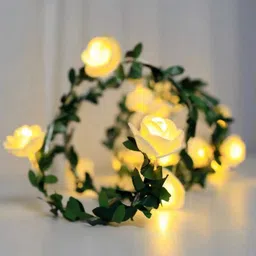 nisco 10 LEDs 2 m Gold Flickering, Steady Flower Rice Lights-picture-44