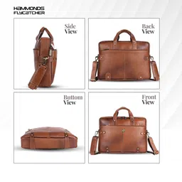 hammonds flycatcher Men Tan Messenger Bag - Extra Spacious image 5