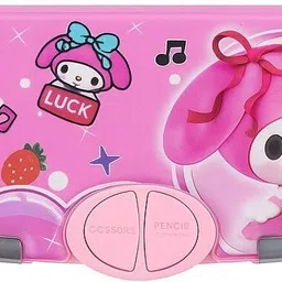 shivom Kuromi All-in-One Geometry Box with Scissor, Sharpener, Tape, EraserTray & Ruler Geometry Box image 1