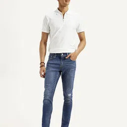 levi's Men Skinny Mid Rise Blue Jeans image 1