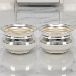 sigaram German Silver 2 Inch kum Kum Bharani Cup For Home Pooja Decore K4424 Silver-picture-48