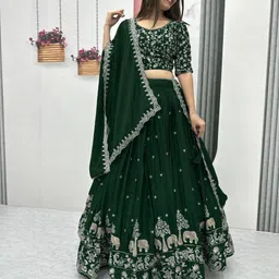 pedr trends Embroidered Semi Stitched Lehenga Choli image 5