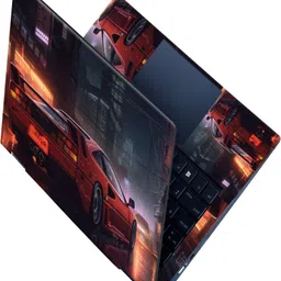 SCOTLON All Panel_Orange car with license plate_Premium Laptop Skin Vinyl Laptop Skin Compatible for 15.6 inch-picture-28
