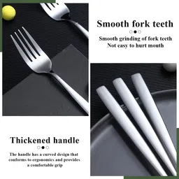 kuber industries Stainless Steel Fork Set of 12 Pcs (16 Cm) (SP30) Steel Cutlery Set image 3