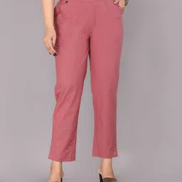 dhananadham Women Regular Fit Pink Pure Cotton Pant Palazo Women Pyjama-picture-35