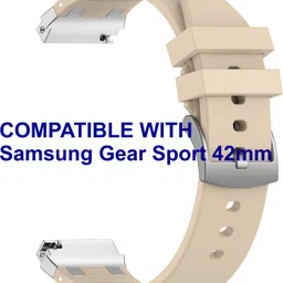 ACM WSM36X20ST1203 Watch Strap Metal Hook Silicone 20mm for Samsung Gear Sport 42mm Smartwatch Starlight Smart Watch Strap-picture-30