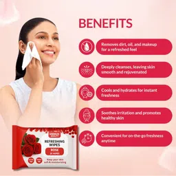 skinic Face Tissue Paper for Acne - Rose Lemon Aloe Vera for Oily Skin Relief image 5