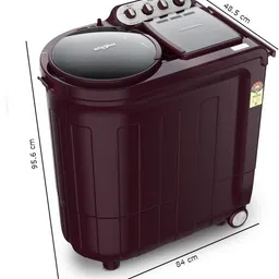 whirlpool 7.5 kg 5 Star, Power Dry Technology Semi Automatic Top Load Maroon image 4