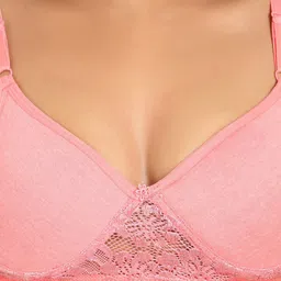 Designer Bugs Grey & Pink Pack of 3 Cotton Lightly Padded Bra image 2