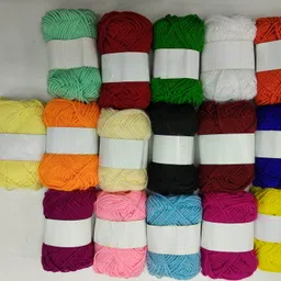 sancheti Hand Knitting Art Craft Soft Fingering Crochet Hook Yarn, Needle Knitting Thread For Wool Ball Hand Knitting Art Craft Soft Fingering Crochet Hook Yarn, Needle Knitting Thread Dyed Multi Color Pack Of 16-picture-23