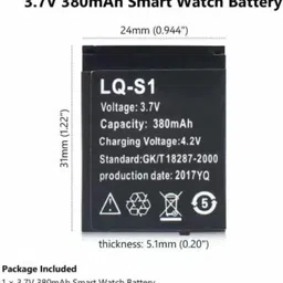 guggu ASH33-PO76_Smart watch battery for smart watch DZ09,QW09,W8,A1,V8,X6 Battery image 4