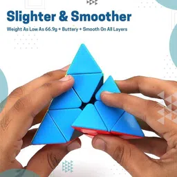 aditi toys Speed Pyramid Cube - Stickerless Triangle Pyraminx Cube, BIS Approved image 2