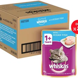 whiskas WSKS-OCN-FS Fish 2.24 kg (28x0.08 kg) Wet Adult Cat Food image 2