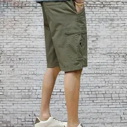 pitzz Solid Men Green Cargo Shorts image 3