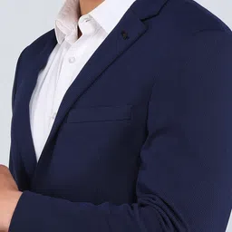 park avenue Men Self Design Single Breasted Formal Blazer image 5
