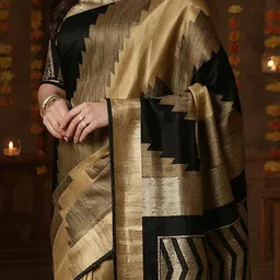 Anouk Zari Silk Cotton Banarasi Saree image 5