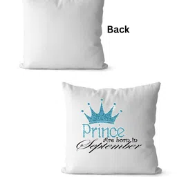 Loops n knots White & Blue Prince Are Born In September Printed Pre-Filled Cushion image 5