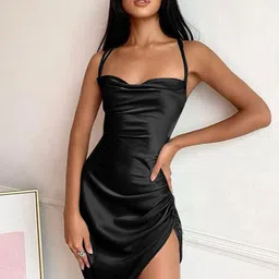 Outzidr Women Shoulder Straps Bodycon Dress-image-12