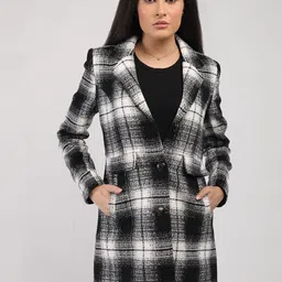 The Roadster Lifestyle Co Single Breasted Checked Duffle Coat-image-68