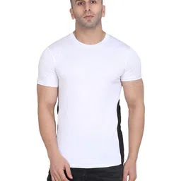 TQH Men Colourblocked Round Neck Regular Sleeves Slim Fit T-shirt-picture-20