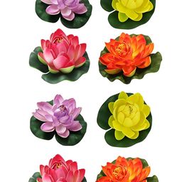 TIED RIBBONS Green 8 Pieces Lotus Artificial Flower-picture-39