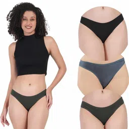 ORLIZEA Pack of 3 Women Low-Rise Cotton Blend Thongs-picture-10