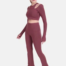 Wearjukebox Cold-Shoulder Crop Top image 4
